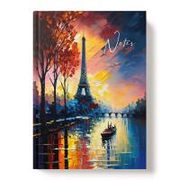 Книжка записная А5 96л 7БЦ 15138-EAC мат лам тисн фольг Париж