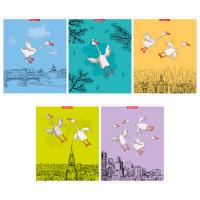 Тетрадь 48л скр А5 кл Гуси в городе 15028/5-EAC твин УФ лак конгрев