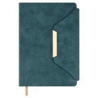Ежедневник недатированный А5, Спилок Делавэ бирюзовый, 160 л., арт. 70610