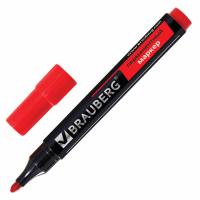 Самсон Маркер перманентный BRAUBERG "Contract", КРАСНЫЙ, круглый наконечник, 3 мм, 150467