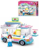 Купить РыжКот Конструктор пластик.SLUBAN.Розовая мечта.Доктор (195 дет.,1 фигура,в коробке) (Арт. M38-B079 в БУКВАЕШКА