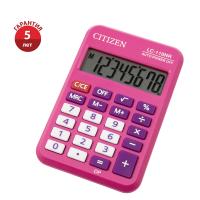 Калькулятор карманный Citizen LC-110NR-PK, 8 разр., питание от батарейки, 58*88*11мм, розовый