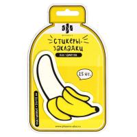 Стикеры-закладки пластиковые, 97х112 мм, Банан, 25 шт., арт. 65191