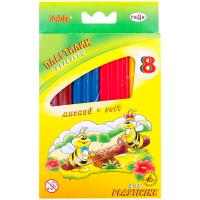 Пластилин Гамма Пчелка, 08 цветов, восковой, со стеком, картон, европодвес
