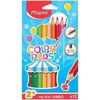 Цветные карандаши Color Peps Maxi, трехгранные, 12 цветов