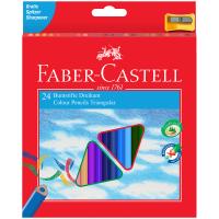 Карандаши цветные Faber Eco, 24 цвета, шестигранные с точилкой