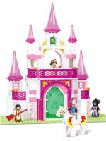 Купить РыжКот Конструктор пластиковый Sluban Розовая мечта. Дворец мечты (271 деталь, 4 фигурки) Арт. M38 в БУКВАЕШКА