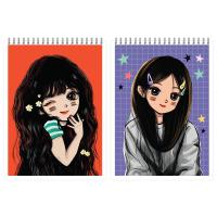 Блокнот А6 40л Милашки, клетка