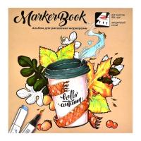 Альбом для рисования маркерами 195х195 мм, 40 л, блок - белая маркерная бумага 80 г/м?,