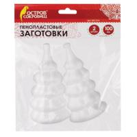 Самсон Пенопластовые заготовки для творчества ЁЛОЧКИ, 2шт., 100мм, ОСТРОВ СОКРОВИЩ, 661374