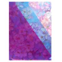 Папка-уголок для документов пластиковая А4 Цветы, арт.  65855