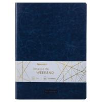 Тетрадь "Brauberg Viva", A5 (147х210 мм), 48 листов, линия, обложка гладкий кожзам, цвет обложки темно-синий
