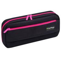 КанцРЦ Пенал мягкий 1 отделение, 1 карман, 215*95*44 Berlingo "Black and pink", полиэстер, внутренн
