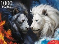 Купить ПАЗЛЫ 1000 элементов. ЧЕРНЫЙ И БЕЛЫЙ ЛЕВ (арт.П1000-3062 ) в БУКВАЕШКА