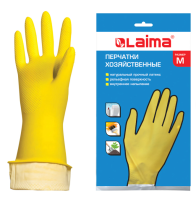 Самсон Перчатки хоз.латексные ЛАЙМА, с х/б напылением, размер М (средний), 600353