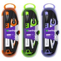 Готовальня Berlingo "Optimum", 5 предметов, циркуль 135мм, пластиковый футляр DS_00505