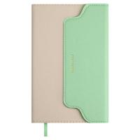 Ежедневник недатированный А6+, Плезир бежевый/мятный, 120 л., арт. 70676