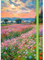 Скетчбук А5 80л. Вдохновение, 7БЦ, матовая ламинация, скругленные углы, резинка. Бумага