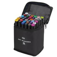 Самсон Маркеры для скетчинга двусторонние, НАБОР 36 шт, текстильный чехол, WBZ, 152572