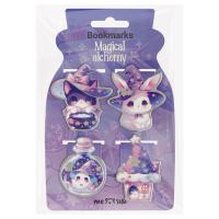 Закладки магнитные для книг, 4шт., MESHU "Megical alchemy", голографическая фольга