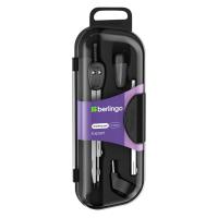 Готовальня Berlingo "Expert" 4 предмета, циркуль 135мм, пластиковый футляр DS_00404