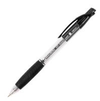 Ручка шариковая масляная BRAUBERG автомат., грип, корпус прозрач., 0,7 мм, 142133, чер