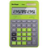 Калькулятор настольный Berlingo Hyper, 12 разр., двойное питание, 171*108*12, зеленый