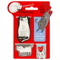 КанцРЦ Закладки магнитные для книг, 4шт., MESHU "Funny cat", ламинация
