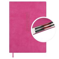 Ежедневник датированный 2026 А6+, Тиволи Глосс малиновый, 176 л., арт. 70299