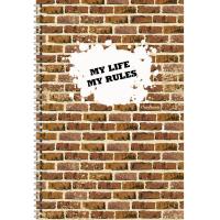 Тетрадь для конспектов А4, 60л. Евроспираль. Клетка. Simple things. Дизайн 3