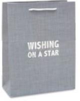 Пакет подарочный Загадай желание (серый), 18х23х10 см