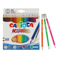 Набор цветных карандашей Carioca Acquarell, 24 матовых цвета, эффект акварельных красок