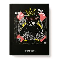 Книжка записная А6 64л 7БЦ 14382-EAC глянц лам тисн фольг Мишка в короне