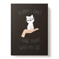 Книжка записная А5 96л 7БЦ 15136-EAC мат лам Мы с котом