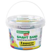 Самсон Песок для лепки кинетический BRAUBERG KIDS, желтый, 500 г, 2 формочки, ведерко, 665091