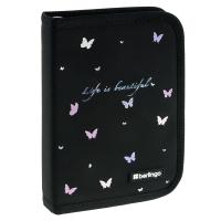 Пенал 1 отделение, 200*140*40 мм, Berlingo "Life is Beautiful", 2 дополнительные откидные се