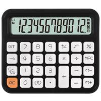Самсон Калькулятор настольный BRAUBERG (152x132 мм), 3D кнопки, 12 разрядов, цвет черный,272956