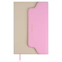 Ежедневник недатированный А6+, Плезир бежевый/розовый, 120 л., арт. 70674
