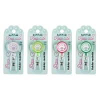 Держатель-рулетка для бейджей MESHU с топпером "Paw", 75см, петелька, клип, ассорти, блистер