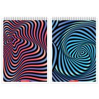 Блокнот А5 60л Симфония цвета 13745/2-EAC, клетка УФ лак