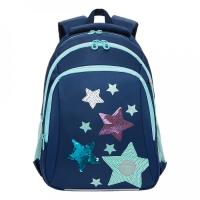 Рюкзак школьный темно-синий, 27х41х20