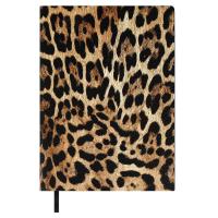 Ежедневник недатированный А6+, Леопард светло-коричневый, 160 л., арт. 70688