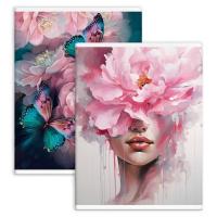 Тетрадь-перевертыш А4 80 л. клетка, Нежный цветок, арт. 69614