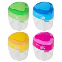 Самсон Точилка BRAUBERG KIDS, 2 отверстия, трехгранный корпус ассорти, 271945