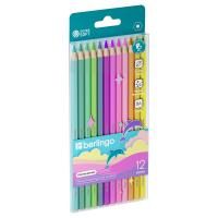 Карандаши цветные пастельные Berlingo "SuperSoft. Pastel", 12цв, заточен., европодвес SSP011