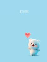 MyArt. БЛОКНОТ в клетку Милашки. Белый медвежонок