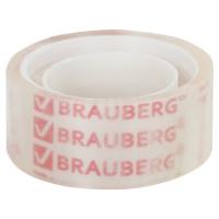 Клейкая лента 19мм х 10м канцелярские BRAUBERG, 1шт., прозрачные  гарантир. длина,