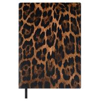 Ежедневник недатированный А6+, Леопард темно-коричневый, 160 л., арт. 70690