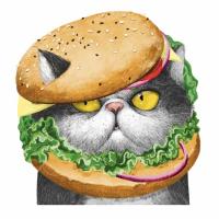 Блокнот А6, 30 л, Вкусный кот, арт. 63036