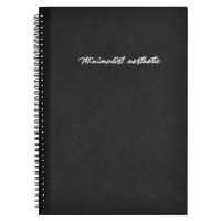 Записная книжка А4, 96 л., Нубук черный, арт. 67692